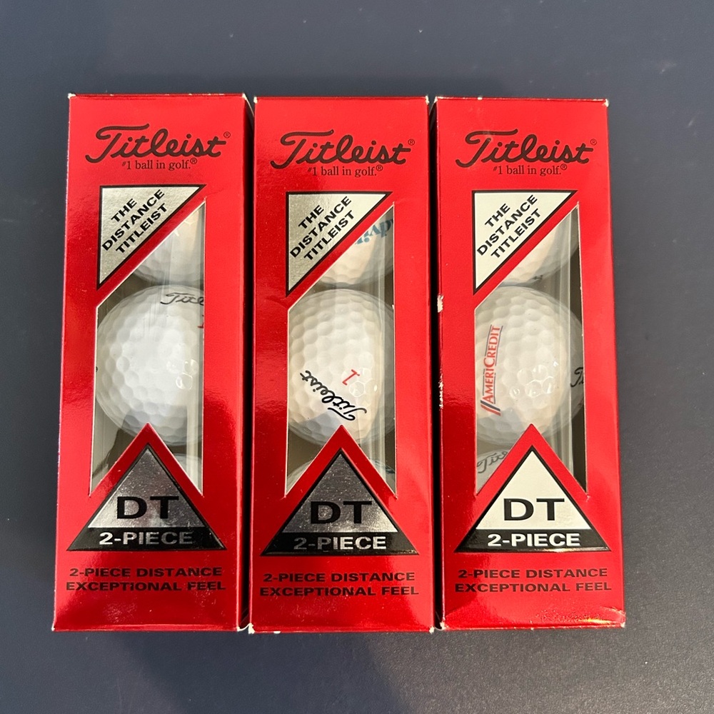 Titleist DT 2-Piece Golf Balls - 3 boxes